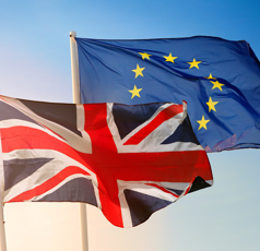 Image of UK and EU flag