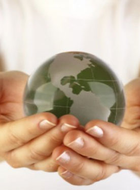 Hands holding earth Hands holding earth